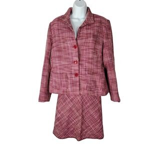 Jacqueline Smith Skirt Suit 14 16 Spring Easter Church Pink Business Vintage